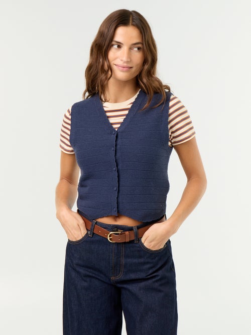 Gilet col V sans manches - Kiabi Gilet col V sans manches - Kiabi