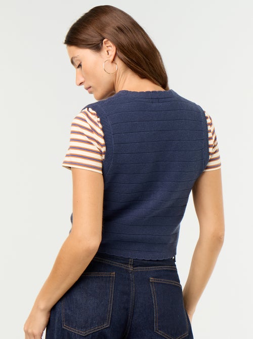 Gilet col V sans manches - Kiabi Gilet col V sans manches - Kiabi