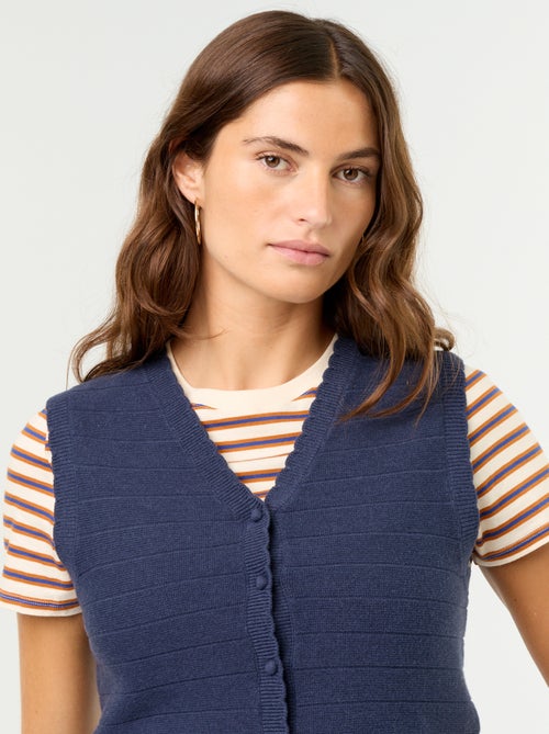 Gilet col V sans manches - Kiabi Gilet col V sans manches - Kiabi