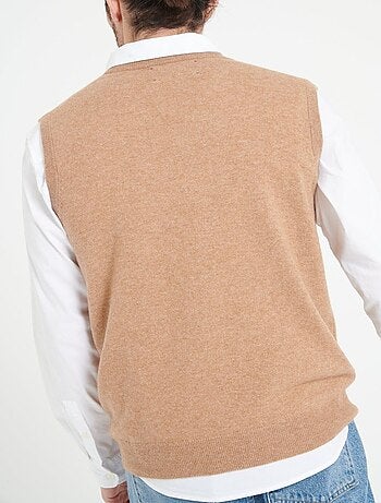 Gilet col V sans manches homme 100% cachemire - LUKE 9