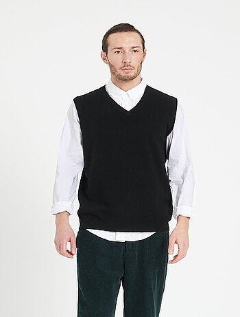 Gilet col V sans manches homme 100% cachemire - LUKE 9
