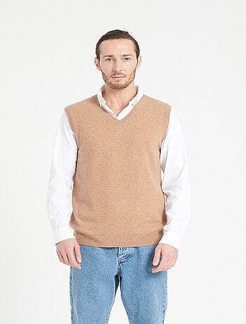 Gilet col V sans manches homme en cachemire - LUKE 9