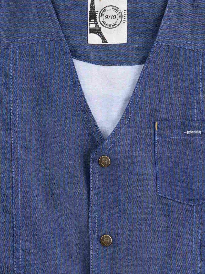 Gilet Costume Mariage      ST GERMAIN - La Faute à Voltaire Bleu - Kiabi