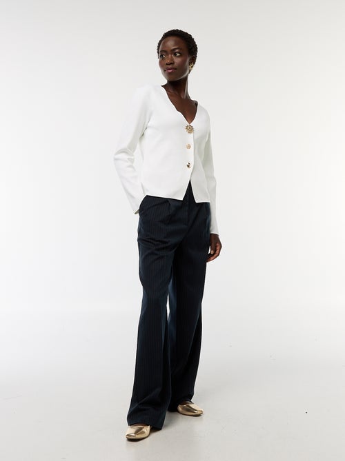 Gilet côtelé à manches longues - Kiabi