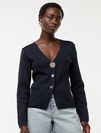 Gilet côtelé à manches longues