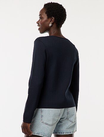 Gilet côtelé à manches longues