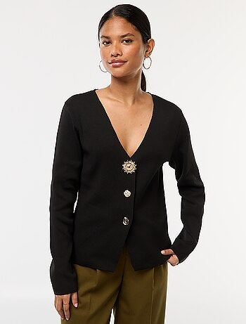 Gilet côtelé à manches longues