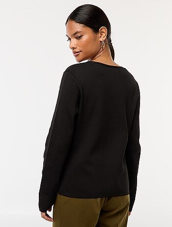 Gilet côtelé à manches longues