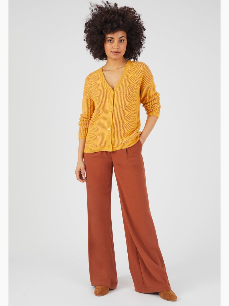 Gilet côtes anglaise thermolactyl - damart Orange - Kiabi
