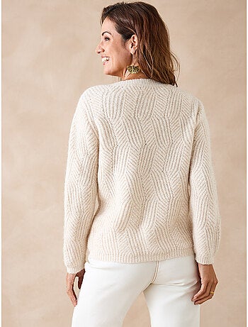 Gilet côtes perlées avec laine - DAXON
