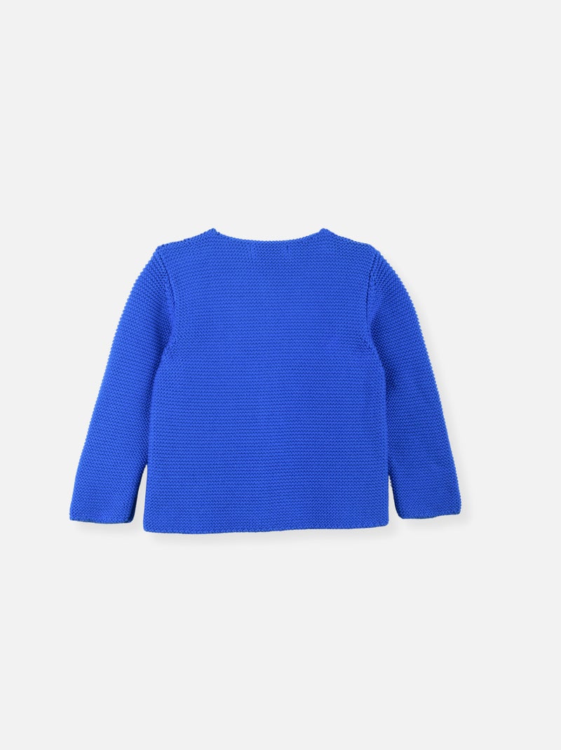 Gilet coton bio Bleu - Kiabi