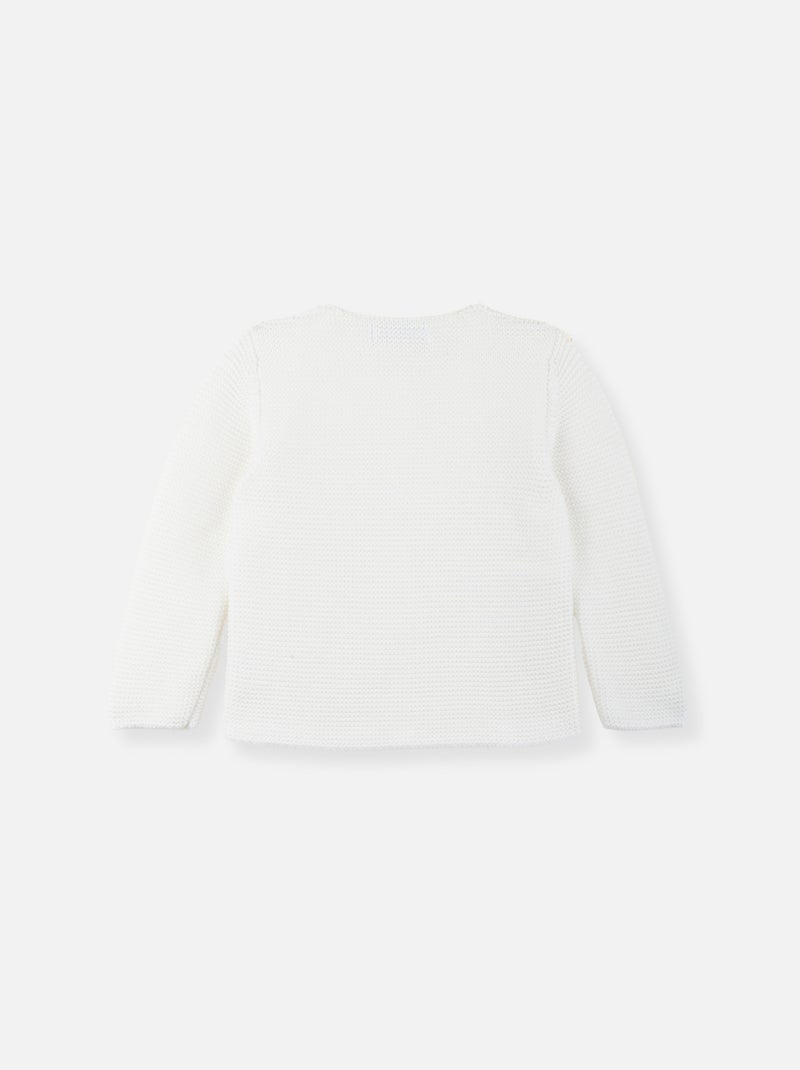 Gilet coton bio Ecru - Kiabi