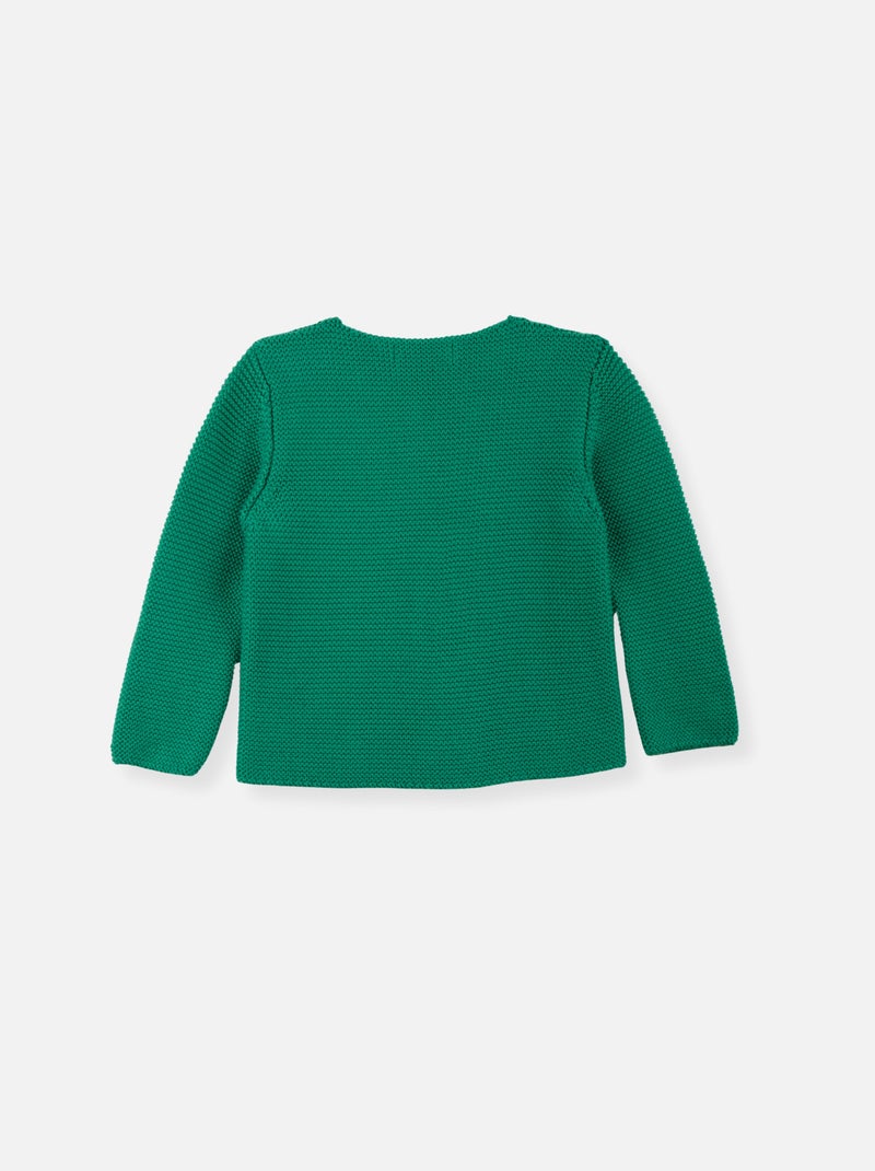 Gilet coton bio Vert - Kiabi