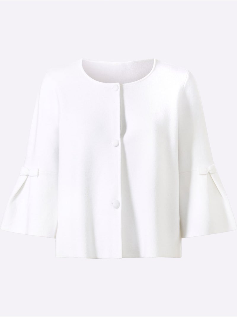 Gilet coupe en a - taille standard - helline Ecru - Kiabi