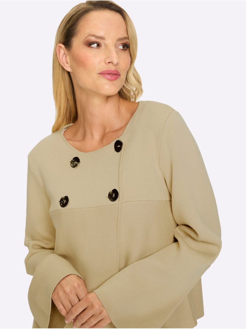 Gilet Coupe Moderne - Taille Standard - Helline Sable - Kiabi
