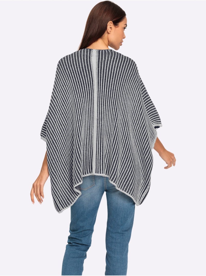 Gilet Coupe Ouverte - Taille Standard - Helline Ecru/Marine - Kiabi