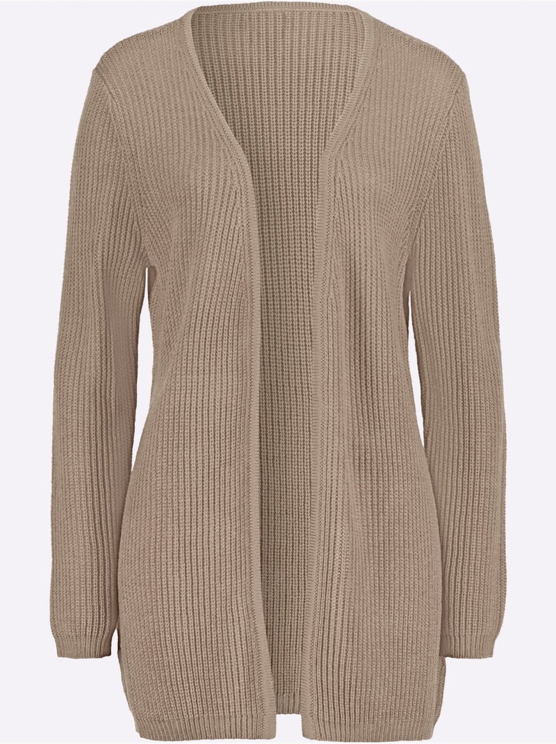 Gilet Coupe Ouverte - Taille Standard - Moda Vilona Beige - Kiabi