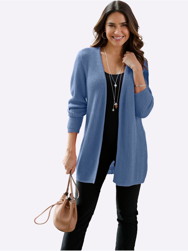 Gilet Coupe Ouverte - Taille Standard - Moda Vilona Bleu - Kiabi