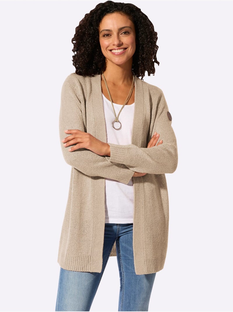 Gilet Coupe Ouverte Affinante - Taille Standard - Witt Sable - Kiabi