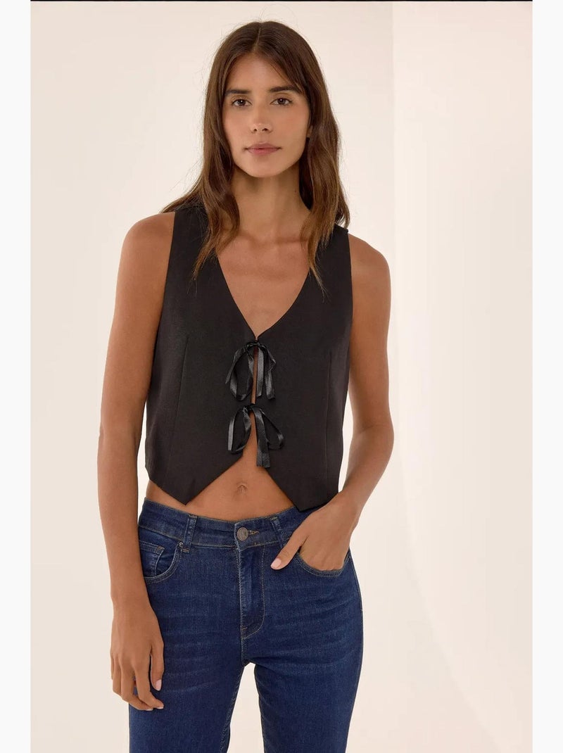 Gilet court à boutons hiccup Noir - Kiabi