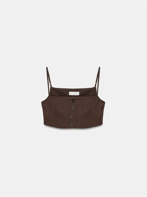 Gilet Court Ajusté En Tencel Pour Femme - Kiabi Gilet Court Ajusté En Tencel Pour Femme - Kiabi