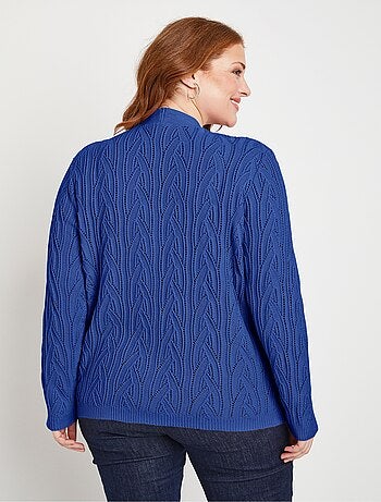 Gilet court boutonné ajouré - Afibel