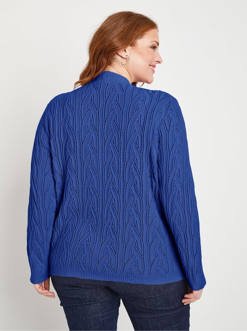 Gilet court boutonné ajouré - Afibel - Kiabi