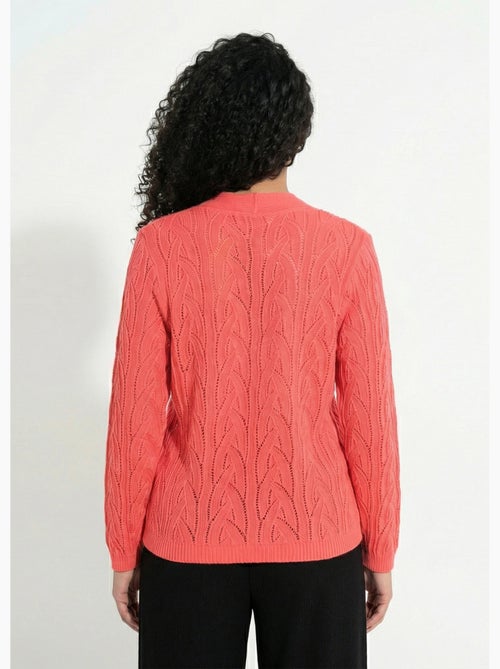 Gilet court boutonné ajouré - Afibel - Kiabi