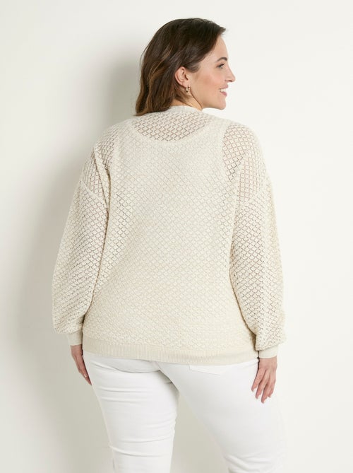 Gilet court boutonné col V manches longues - Kiabi