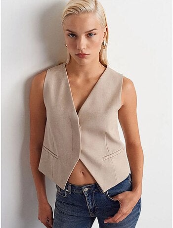 Gilet court boutonné dilvin