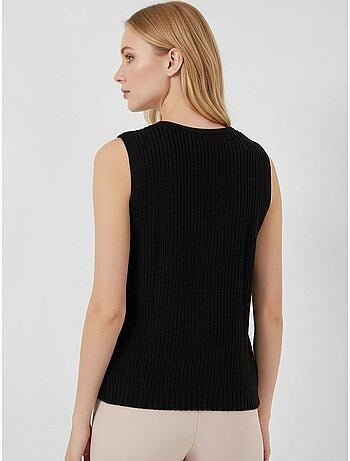 Gilet court en tricot boutonné bdart