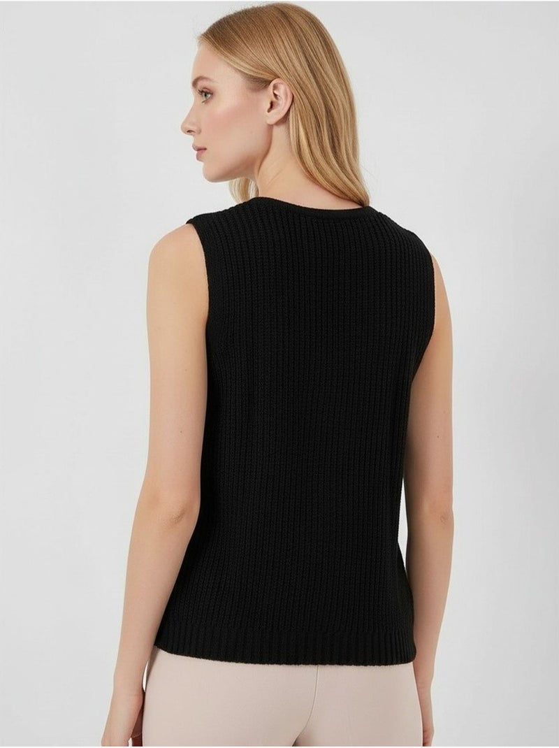 Gilet court en tricot boutonné bdart Noir - Kiabi