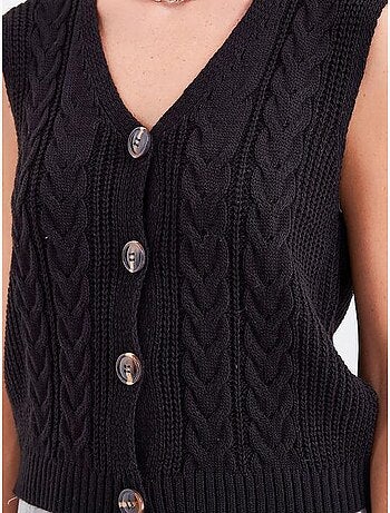 Gilet court en tricot boutonné bdart