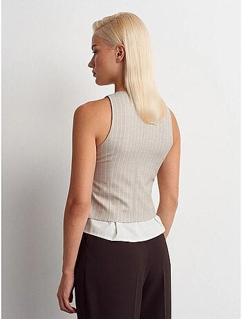 Gilet court rayé dilvin