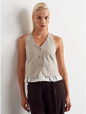 Gilet court rayé dilvin