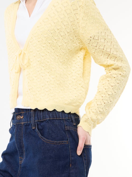 Gilet crochet à nouer festonné - Kiabi Gilet crochet à nouer festonné - Kiabi