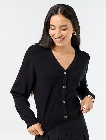 Gilet cropped boutonné