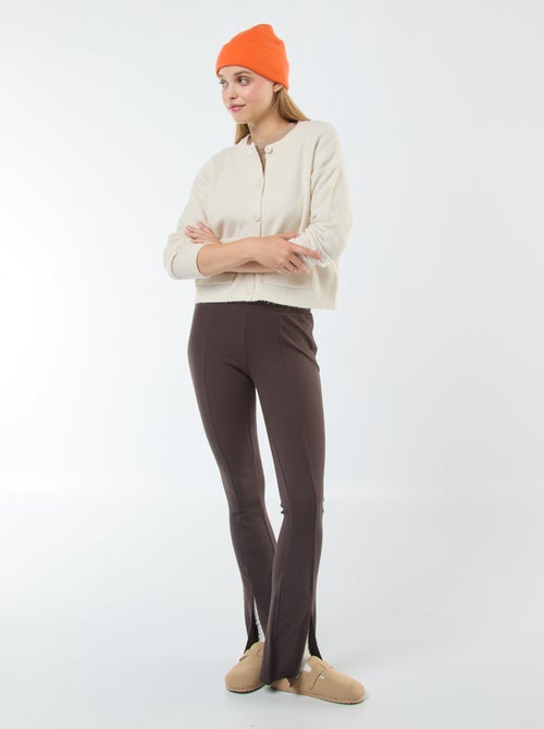 Gilet cropped en maille - Kiabi