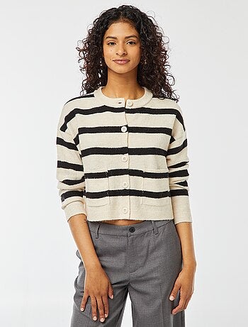 Gilet cropped en maille