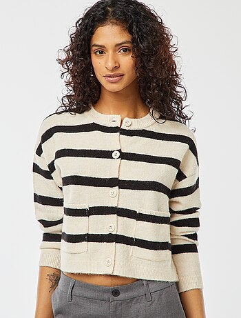 Gilet cropped en maille