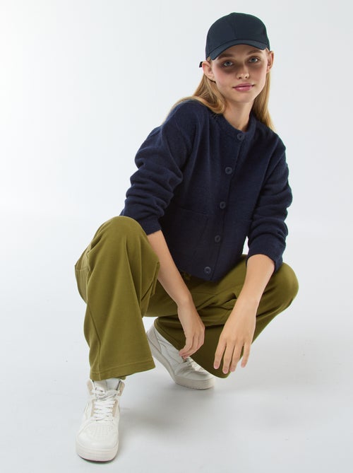 Gilet cropped en maille - Kiabi