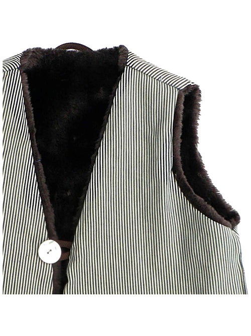 Gilet de Berger   Réversible  Fausse Fourrure   BERGER - La Faute à Voltaire - Kiabi