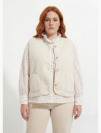 Gilet de berger sans manches, sherpa uni - afibel