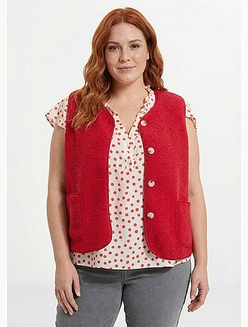 Gilet de berger sans manches, sherpa uni - afibel