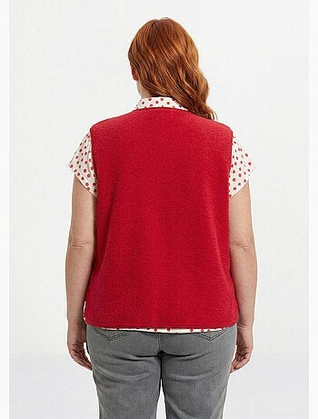 Gilet de berger sans manches, sherpa uni - afibel