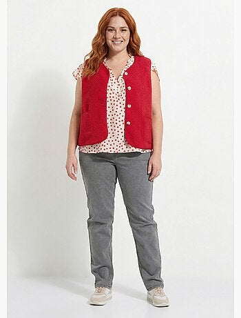 Gilet de berger sans manches, sherpa uni - afibel