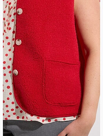 Gilet de berger sans manches, sherpa uni - afibel