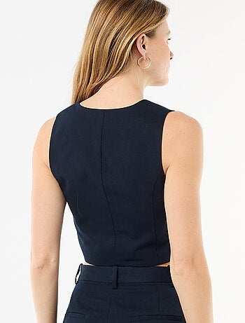 Gilet de costume avec ouverture boutonnée asymétrique