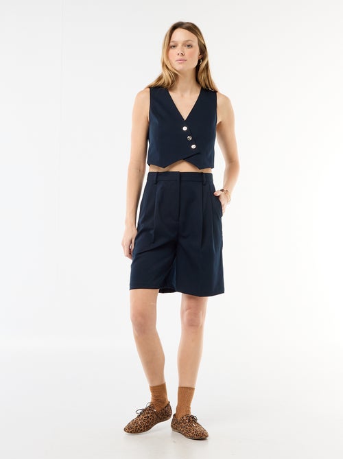 Gilet de costume avec ouverture boutonnée asymétrique - Kiabi