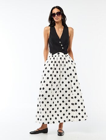 Gilet de costume avec ouverture boutonnée asymétrique